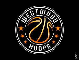 Simple Basketball Logo - Westwood Hoops logo design - 48HoursLogo.com