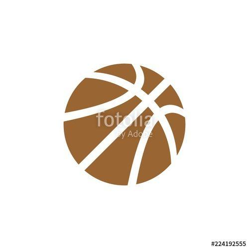 Simple Basketball Logo - Simple basketball logo design, vector icons. Stock image