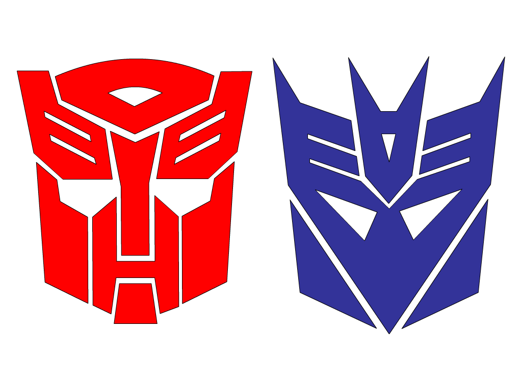 Red and Blue Autobot Logo - Autobots and decepticons Logos