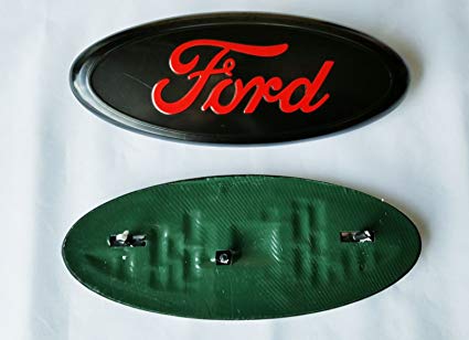Black and Red Oval Logo - Amazon.com: FORD F-250 F-350 05 - 07 BLACK RED OVAL FRONT GRILLE 9 ...