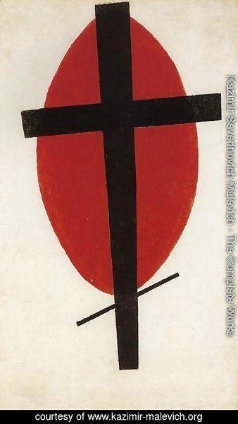 Black and Red Oval Logo - Kazimir Severinovich Malevich - The Complete Works - Black cross on ...