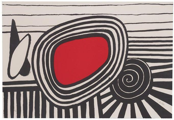 Black and Red Oval Logo - Composition with Red Oval and Black Spiral by Alexander Calder on artnet