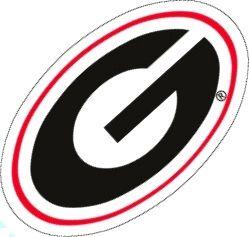 Black and Red Oval Logo - Georgia Bulldogs Die Cut Oval G Logo UGA Team Color Vinyl Decal