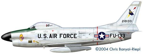 Air Force Plane with Logo - North American F 86D L Color Profiles