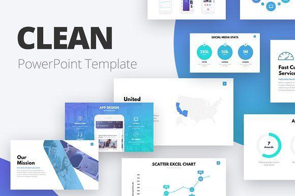 PPT Logo - Clean Powerpoint Template ~ Presentation Templates ~ Creative Market