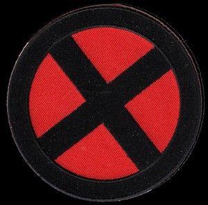 Black and Red Oval Logo - X MEN Phoenix Black Red BLACK X Logo Patch