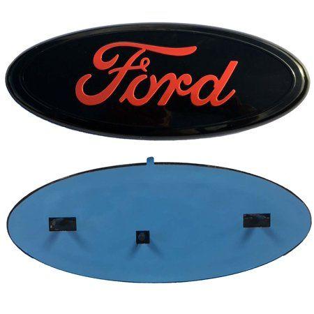 Black and Red Oval Logo - 2005 2014 Ford F150 BLACK RED Oval 9 X 3.5 Tailgate Without