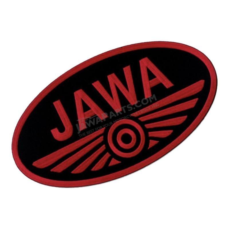 Black and Red Oval Logo - Gift Products | Iron-on logo (29,8x16,5cm) BLACK-RED - JAWA ...