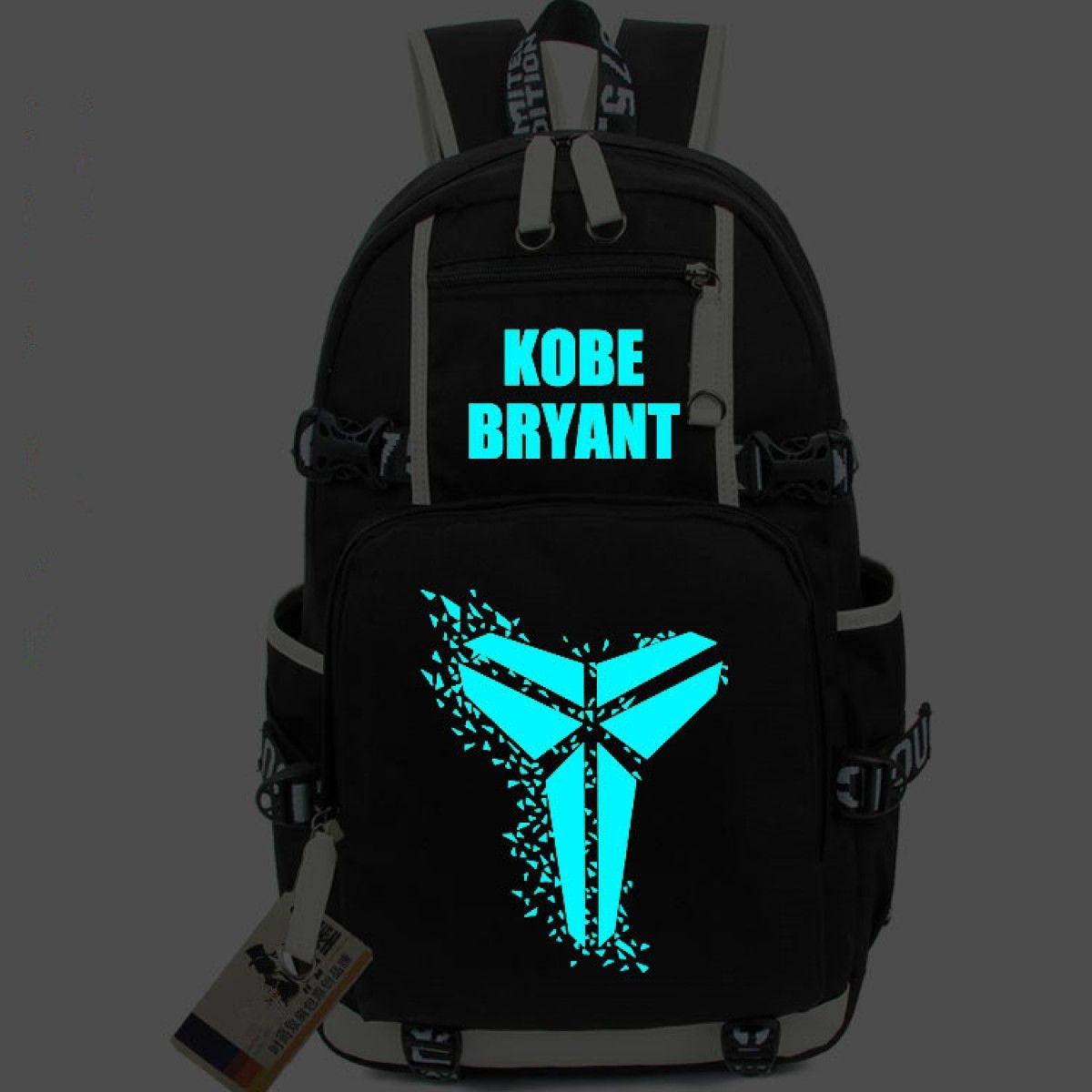 The Kobe Bryant Logo - NBA Kobe Bryant Logo School Backpack Glow in the dark