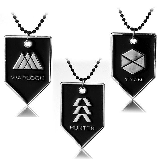 Destiny Titan Logo - Hot Game Destiny Necklace TITAN WARLOCK HUNTER Logo 3 Styles Black ...