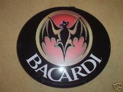 Bacardi Bat Logo - BACARDI BAT LOGO BAR LIGHT LIQUOR SIGN MINT CONDITION