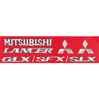 Lancer Logo - Buy LOGO Mitsubishi LANCER MONOGRAM EMBLEM CHROME Family Pack Online ...