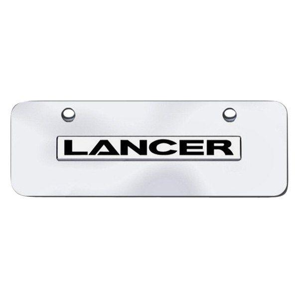 Lancer Logo - Autogold® - Chrome License Plate with 3D Chrome Lancer Logo