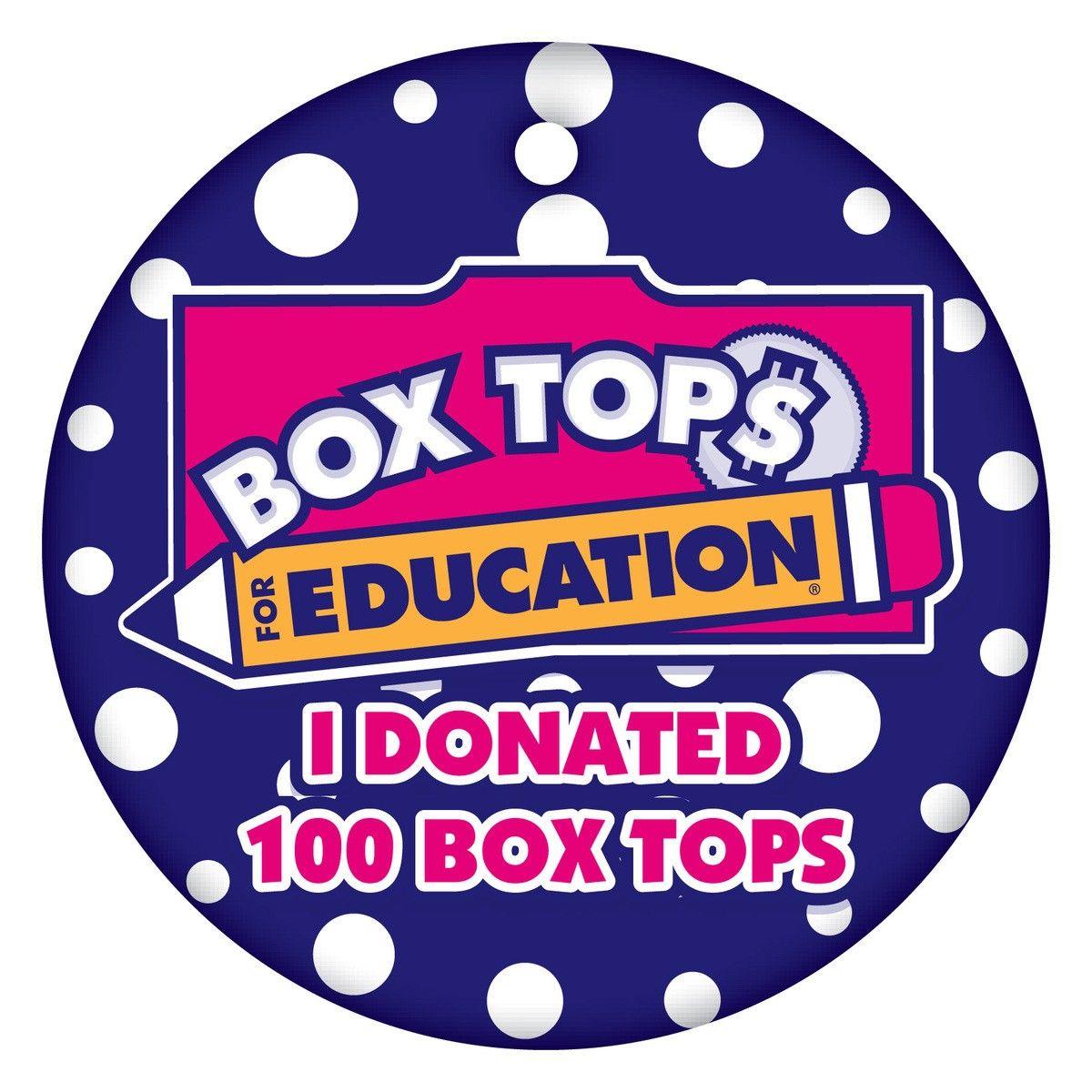 Box Tops Logo - Stock 2 Circle Tags Tops for Education (100)
