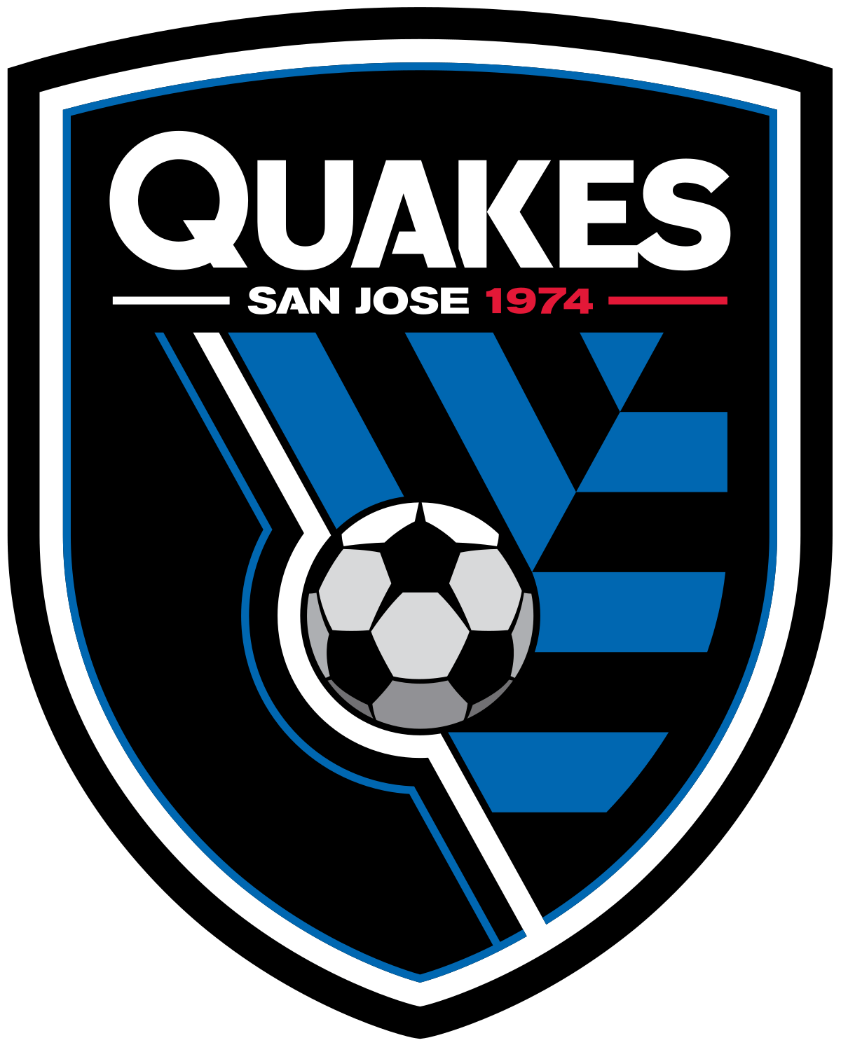 Blue Sports Soccer Logo - San Jose Earthquakes