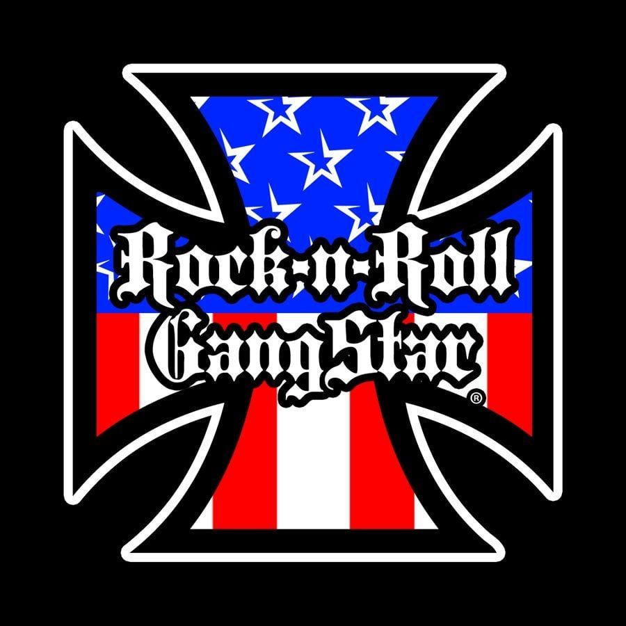 Red White N Logo - Red White & Blue Iron Cross embroidered iron on back patch Rock