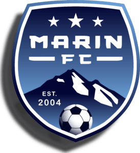 Blue Sports Soccer Logo - The Marin Football Club