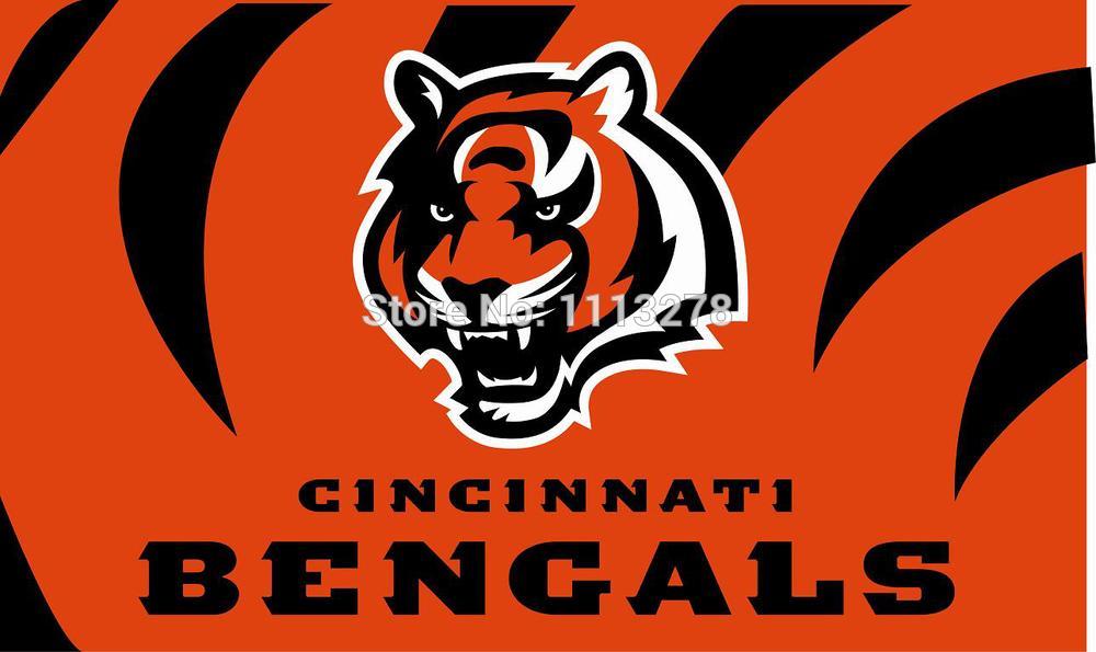NFL Bengals Logo - Cincinnati Bengals large logo flag 3x5 FT Banner 100D Polyester ...