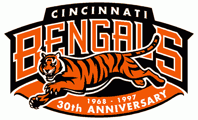 NFL Bengals Logo - Cincinnati Bengals Anniversary Logo - National Football League (NFL ...