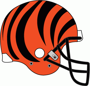 Orange and Black Tiger Logo - Cincinnati Bengals Logo - Orange helmet, black tiger stripes with ...