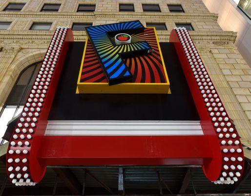 Big F Logo - Fillmore Detroit's new marquee goes up with big 