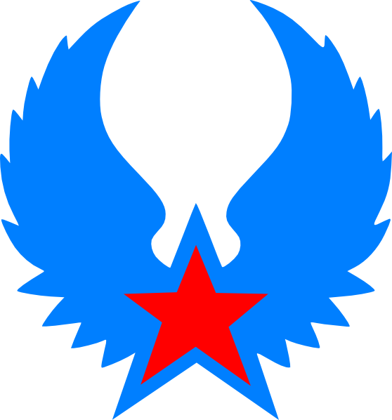 Red and Blue Q Logo - Red Star Blue Wings Clip Art clip art online