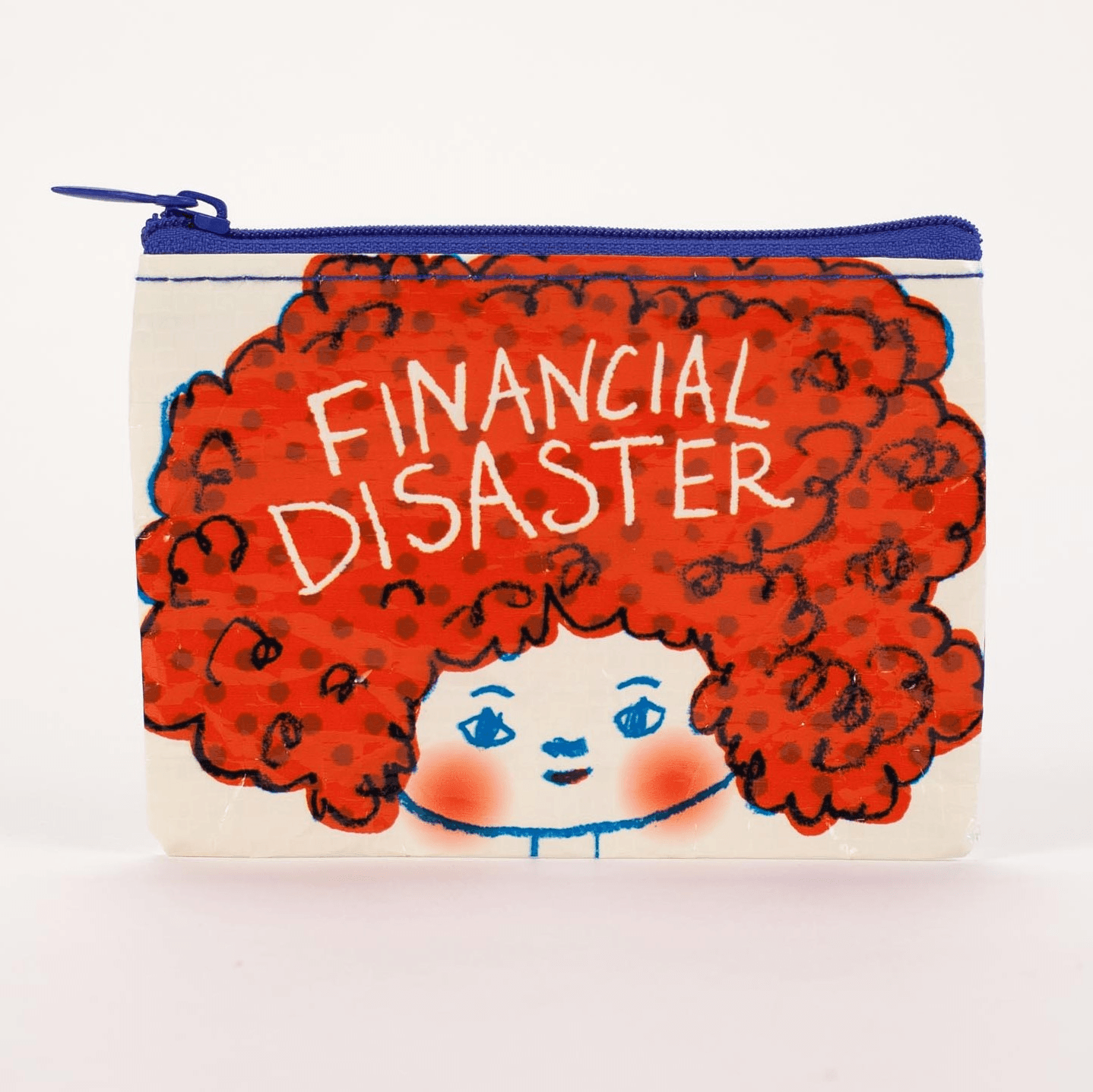Red and Blue Q Logo - Blue Q Coin Purse - Financial Disaster - Kiss Kiss Heart