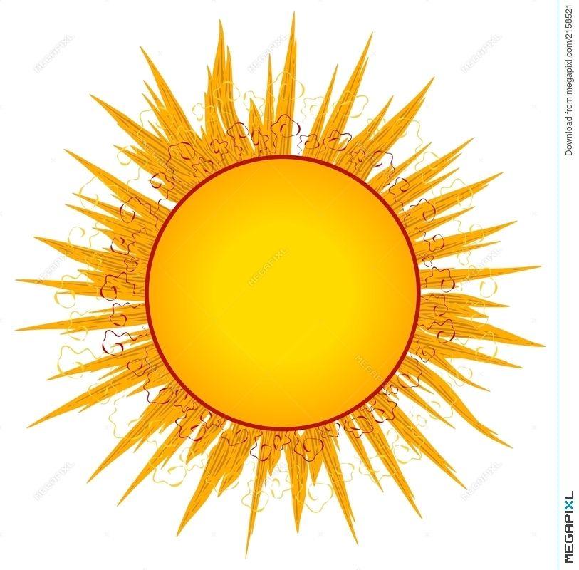 Sun Rays Logo - Sun Sunrays Clip Art Or Logo Illustration 2158521 - Megapixl