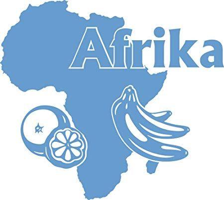World of Light Blue Logo - Graz Design Wall Sticker Africa Map Countries Continent Outline