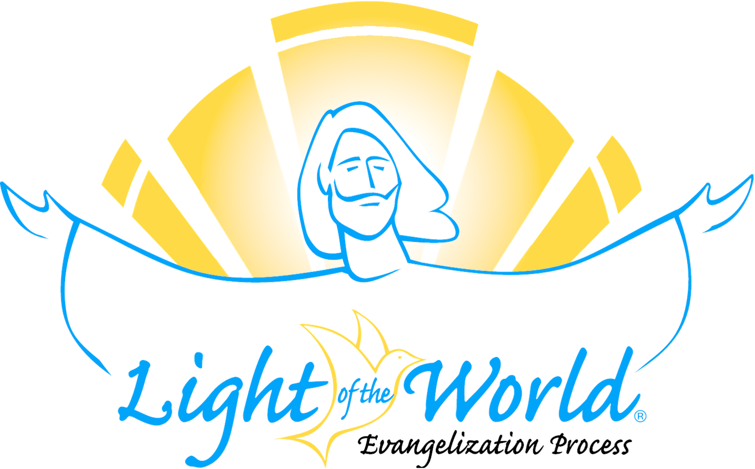 World of Light Blue Logo - Light of the World