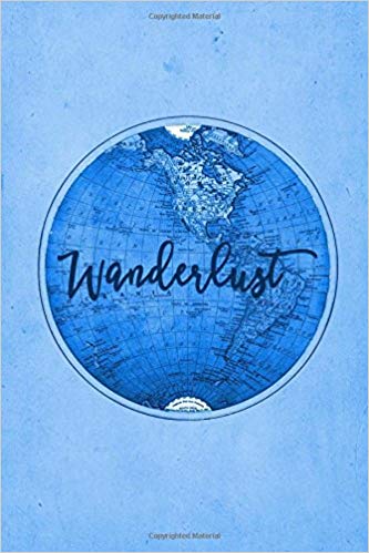 World of Light Blue Logo - Travel Journal World Wanderlust (Light Blue): 100