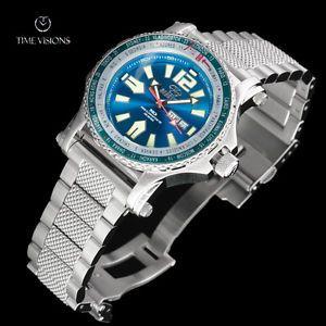 World of Light Blue Logo - Reactor 45mm Proton World Timer Light Blue Dial Bracelet Watch with ...