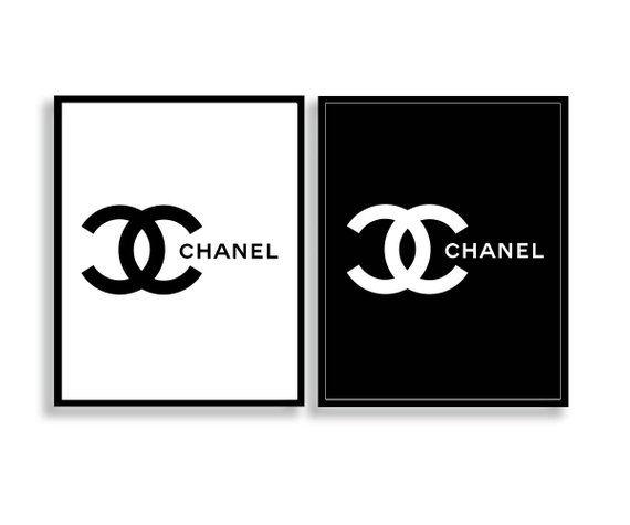 Chanel Number 3 Logo - Logo. Coco Channel Logo: Chanel Logo Print Set Coco Etsy Useful