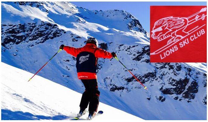 Snow Skier Logo - Lions ski club logo 2