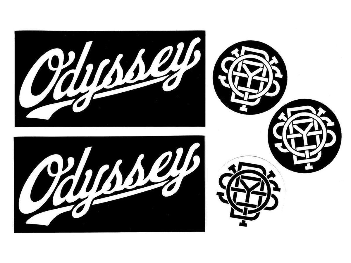 Black and White BMX Logo - Odyssey BMX Black White Stickerset. Kunstform BMX Shop
