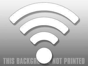 White WiFi Logo - 4x4 inch White WIRELESS WIFI Bars Window Sticker - internet logo ...