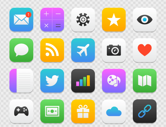 Phone Apps Logo - Free Mobile App Icon Set for Illustrator & Photoshop