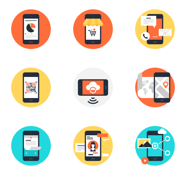 Mobile App Icons Logo - Mobile app Icon free vector icons