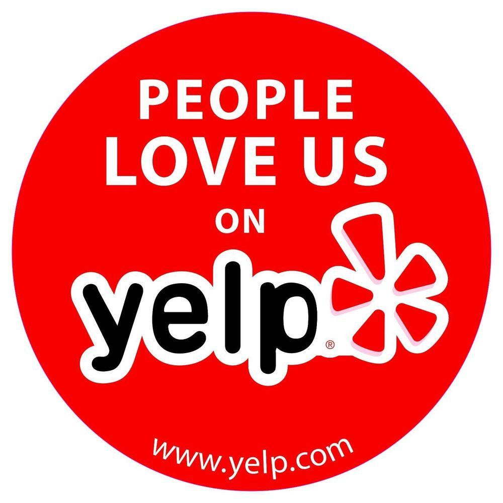 Love Us On Yelp Logo - YELP LOGO STICKER DECAL RED 4 x 4 VINYL BUSINESS SIGN PEOPLE LOVE US ON YELP