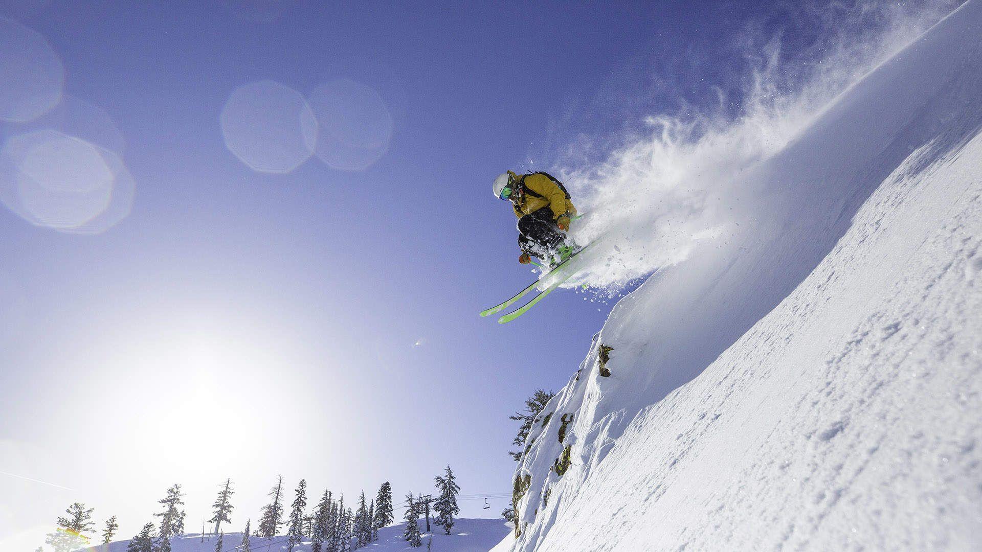 Snow Skier Logo - Squaw Valley Alpine Meadows | Best Lake Tahoe Ski Resorts