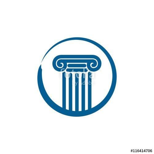 Blue Pillar Logo - Blue Pillar Office Logo Template Stock Image And Royalty Free