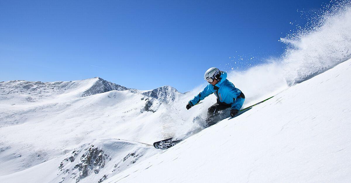 Snow Skier Logo - Luxury Ski Holidays. Winter 18 19
