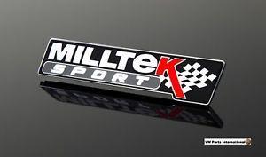 VW Audi Logo - Official Milltek Sport Metal Badge Black Ed Emblem VW Audi Seat ...