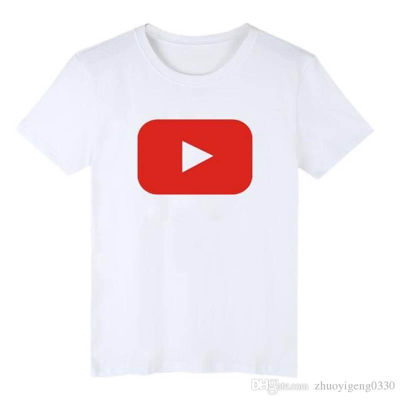 Funny YouTube Logo - Funny Youtube Logo Black Printed T Shirt For Men Women Summer XXXXL