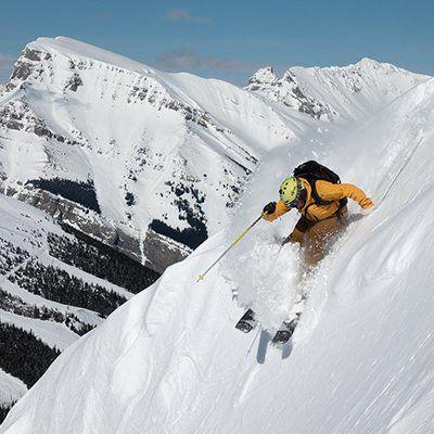 Snow Skier Logo - Sunshine Village Ski Resort in Banff Alberta