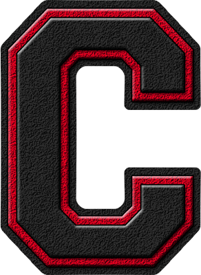 Black and Red C Logo - Presentation Alphabets: Black & Cardinal Red Varsity Letter C