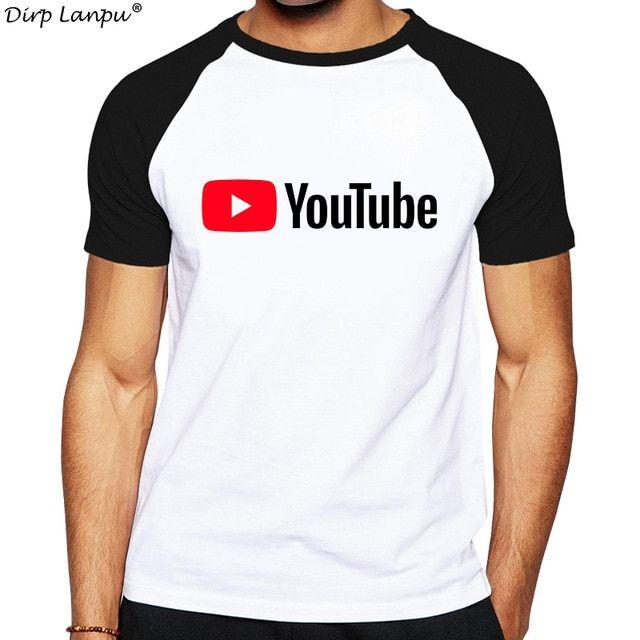 Funny YouTube Logo - 2018 Teenage Youth Short Sleeve Tshirt Men Clothes YouTube Logo ...