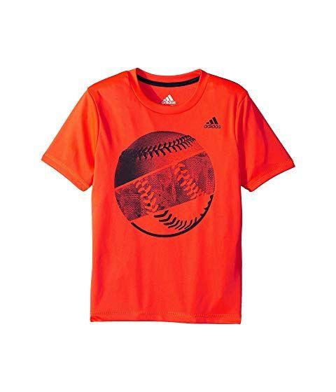 Red and Orange Ball Logo - Adidas Kids Hacked Sport Ball Tee (Toddler Little Kids) Red Orange Boys