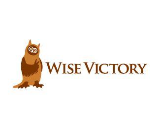 Standing Owl Logo - Wise Victory Logo design - Creative and attractive design logo of ...