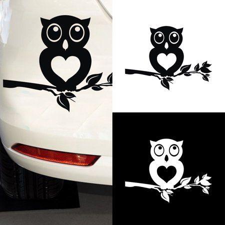 Standing Owl Logo - Girl12Queen Owl Standing on the Branch Cute Car Reflective Sticker ...